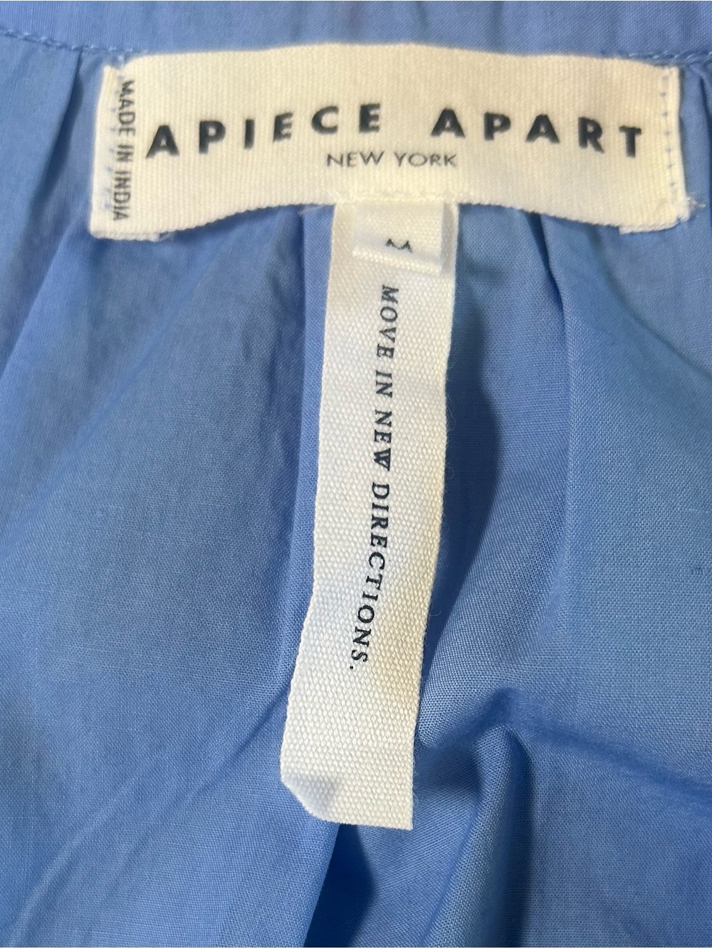 Apiece Apart Los Altos Top Oxford Blue Size M - Picture 5 of 7